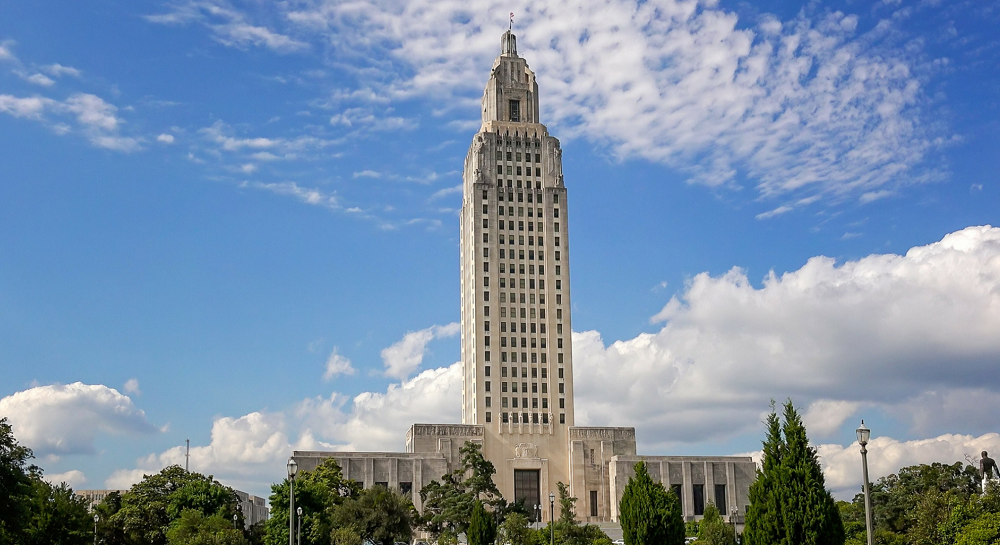 The State Capitol building in Louisiana.