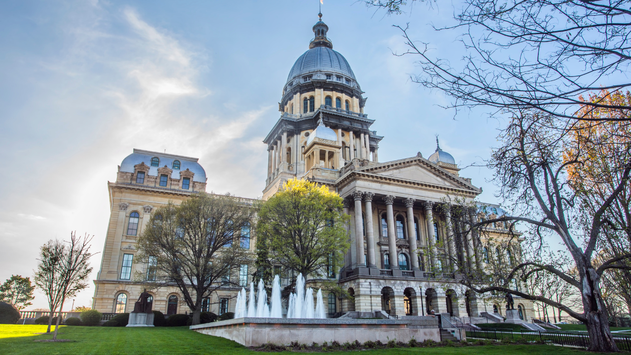 The Illinois State Capitol building.