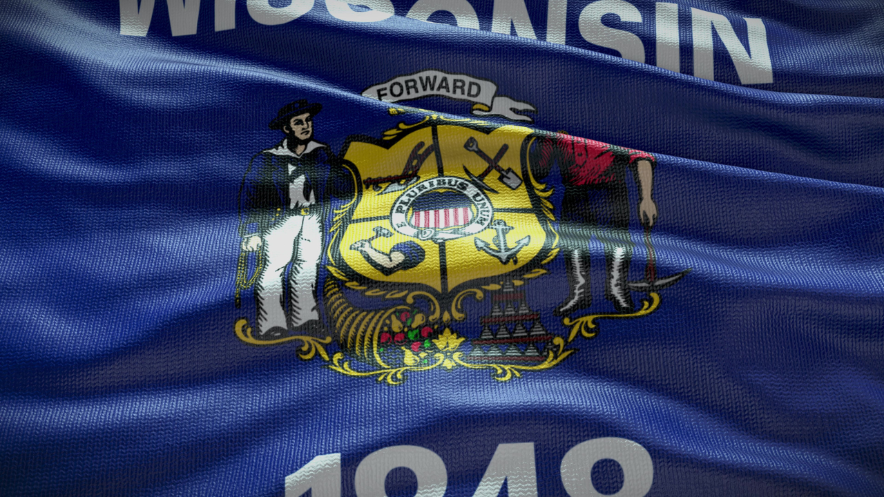 State flag of Wisconsin.