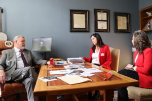 A meeting in the state capitol