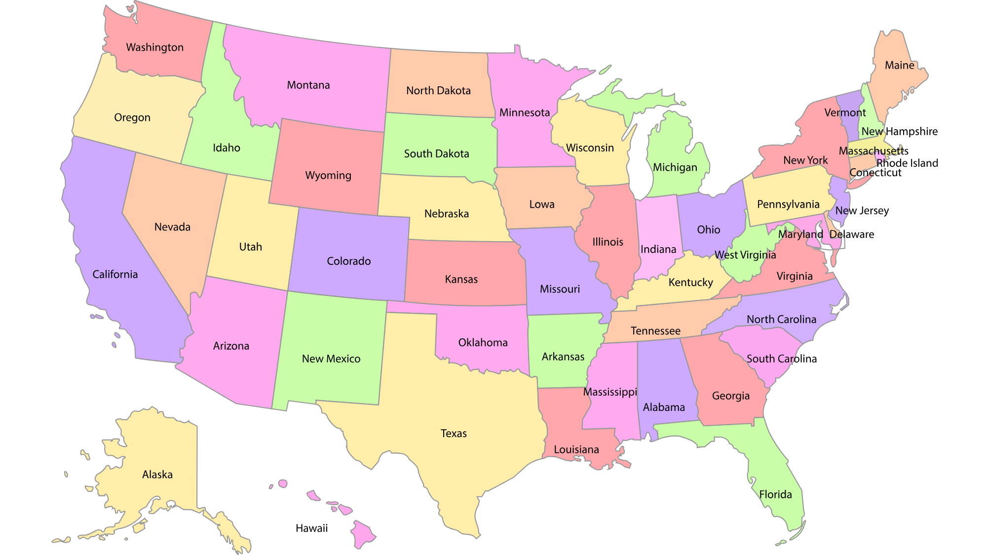 Map of the United States