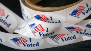 Stickers that read "I Voted".