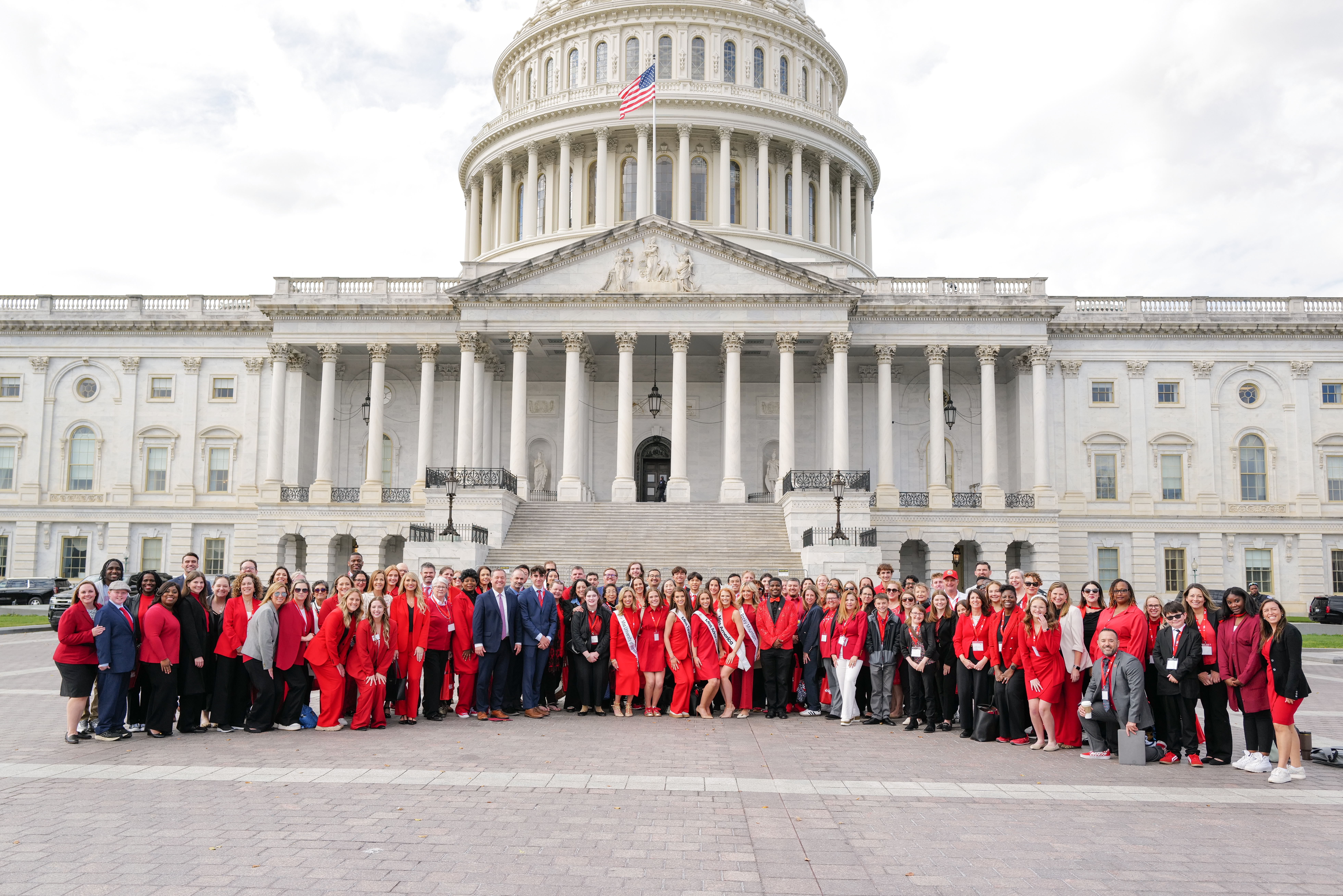 Advocates in front of the US Capitol.