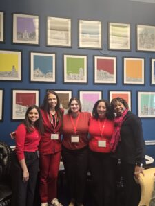 MA delegates meet with Congresswomen Clark's staff. 