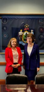 Mindy Beyer and Senator Collins of Maine
