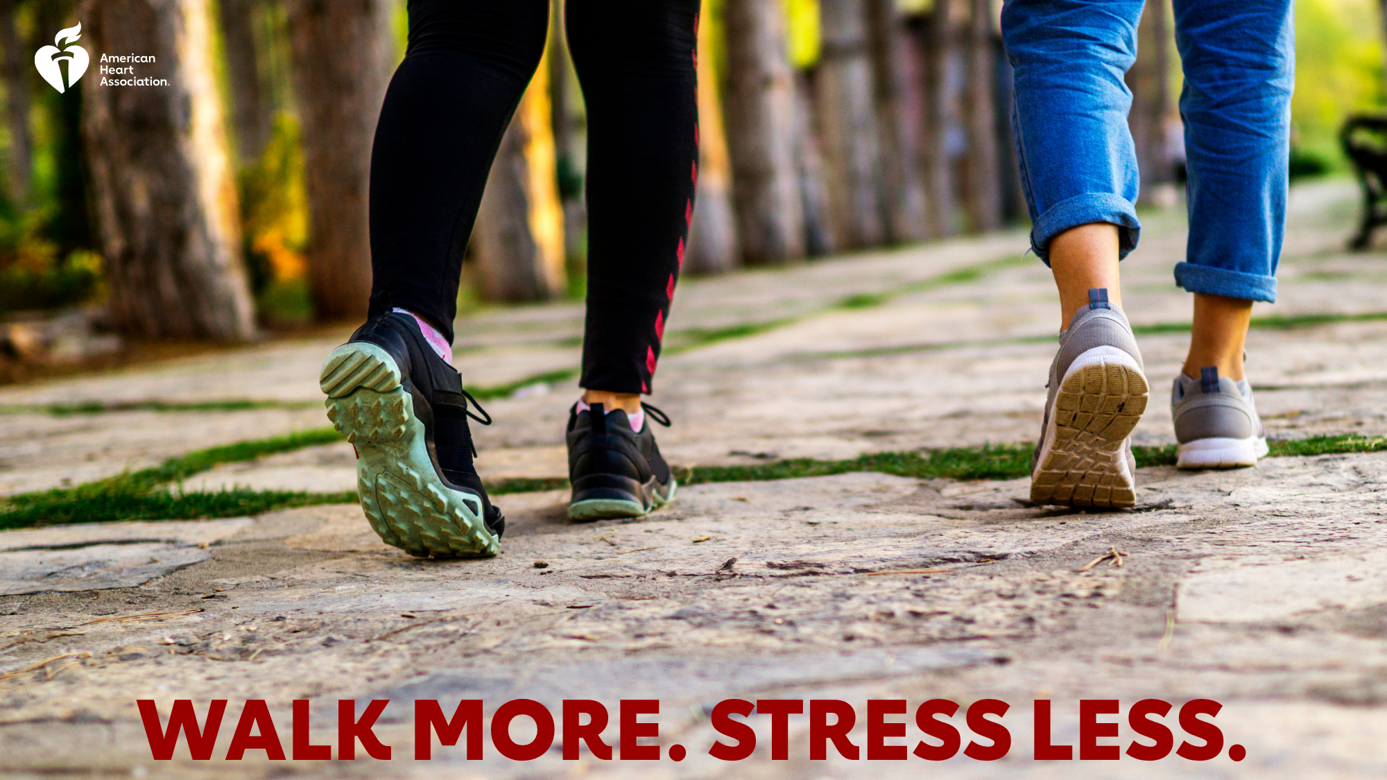 two sets of walking feet