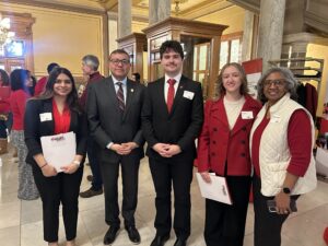 Zahra with her group at Indiana Lobby Day.