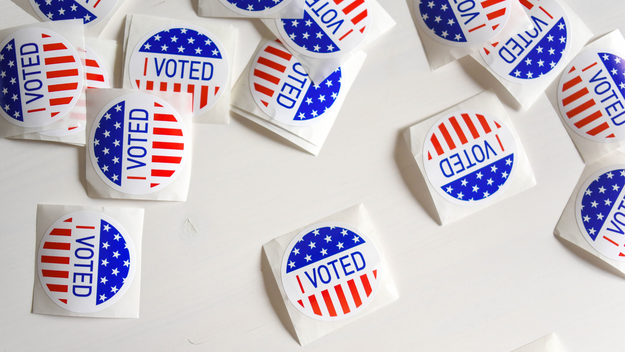 "I Voted" stickers.